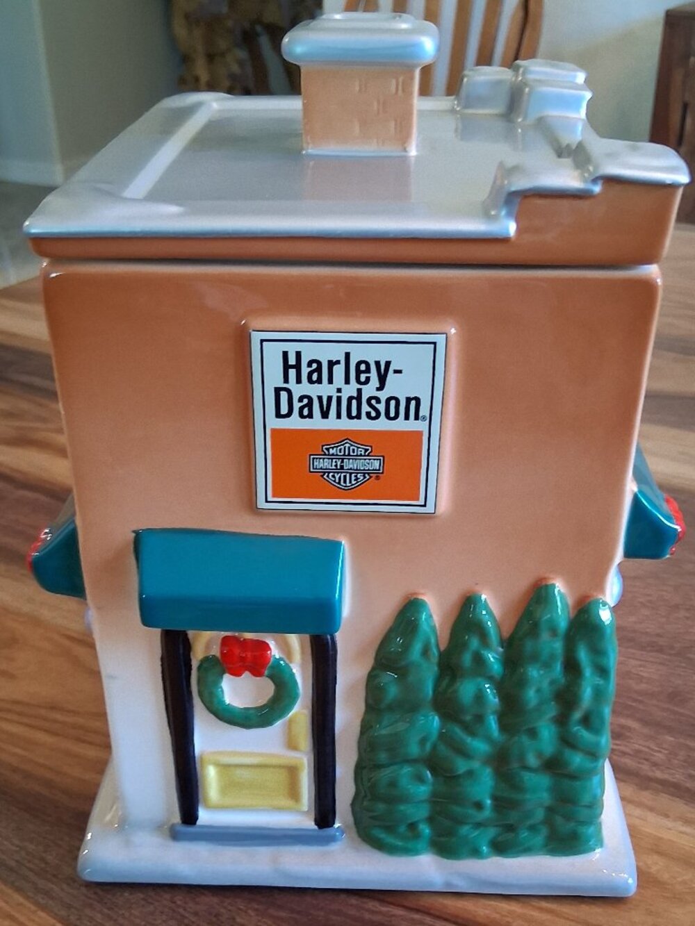 Vintage 1992 Harley-Davidson Dealership Shop Cookie Jar - Airtight Seal - Picture 5 of 11